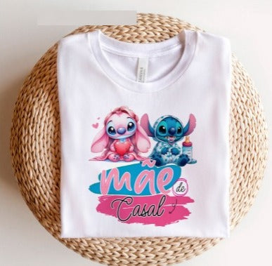 T-SHIRTS STICH MÃE DE CASAL