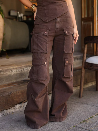 CALCA CARGO UTILITY MARROM COFFE