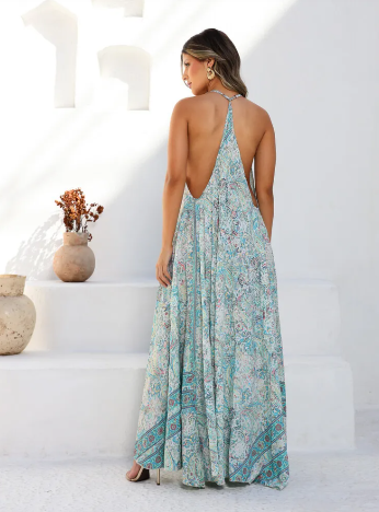 Vestido Longo Seda Nadador