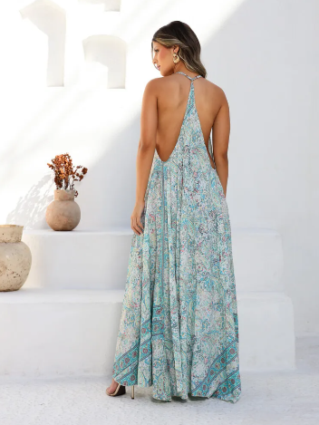 Vestido Longo Seda Nadador