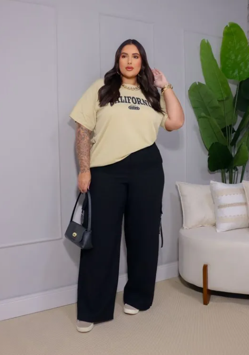 T SHIRT OVERSIZE GRINGA CALIFORNIA MODA PLUS