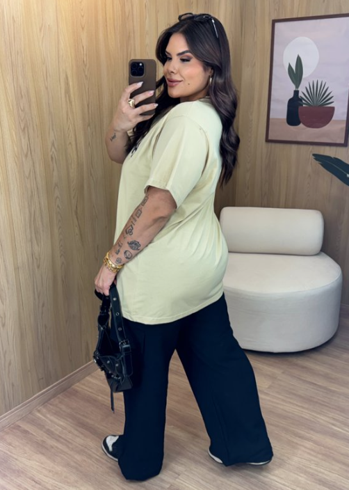 T SHIRT OVERSIZE GRINGA CALIFORNIA MODA PLUS