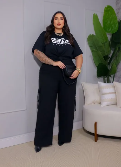 T SHIRT OVERSIZE GRINGA BOOKLYN MODA PLUS