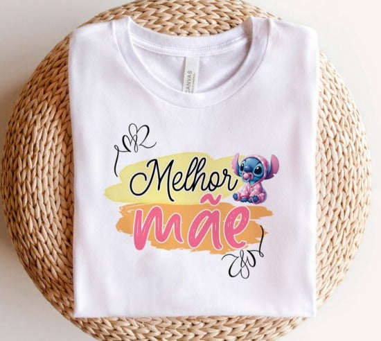 T-SHIRTS STICH MELHOR MÃE