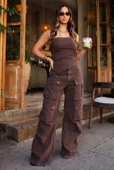 CALCA CARGO UTILITY MARROM COFFE