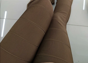 Calça Flare bandagem