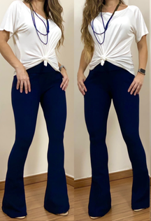 Calça Flare bandagem
