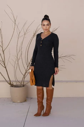 VESTIDO CANELADO