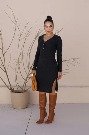 VESTIDO CANELADO