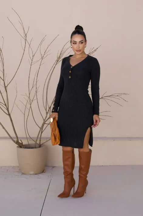 VESTIDO CANELADO